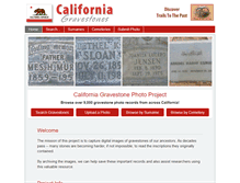 Tablet Screenshot of californiagravestones.org